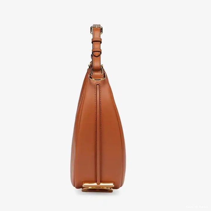 Affordable HOT Bag Brown Small In Calf Fendi Leather Hobo Fendigraphy 0610
